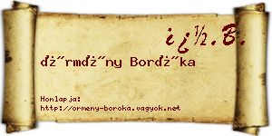 Örmény Boróka névjegykártya
